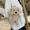 Adorable Fluffy Puppy Plush Backpack – Soft Toy Animal Bag for Kids & Teens