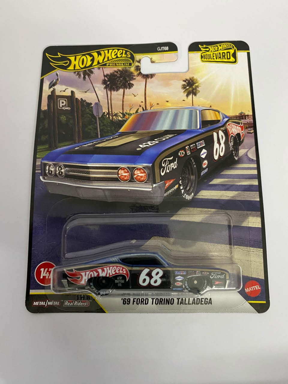 Hot Wheels Premium Boulevard #147: '69 Ford Torino Talladega – 1:64 Scale Diecast Muscle Car (Real Riders)