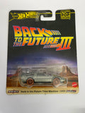 Hot Wheels Premium Pop Culture: Back to the Future Part III Time Machine (1955) – 1:64 Scale Diecast Car (Real Riders)