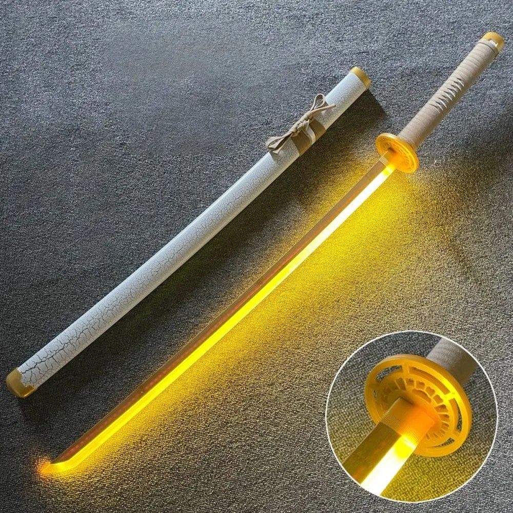 Demon Slayer: Zenitsu Agatsuma Thunder Breathing LED Nichirin Sword (103cm) – Premium Light-Up Cosplay Katana