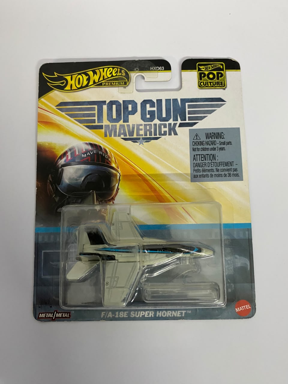 Hot Wheels Premium Pop Culture: Top Gun Maverick F/A-18E Super Hornet – Diecast Fighter Jet with Display Stand