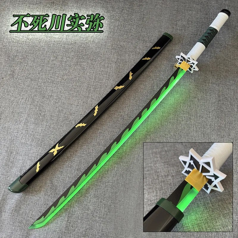 Demon Slayer: Sanemi Shinazugawa Wind Hashira LED Nichirin Sword (104cm) – Premium Light-Up Cosplay Katana