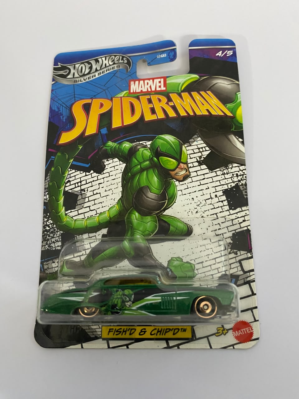Hot Wheels Marvel Spider-Man Series: Scorpion "Fish'd & Chip'd" – 1:64 Scale Diecast Character Car (4/5)