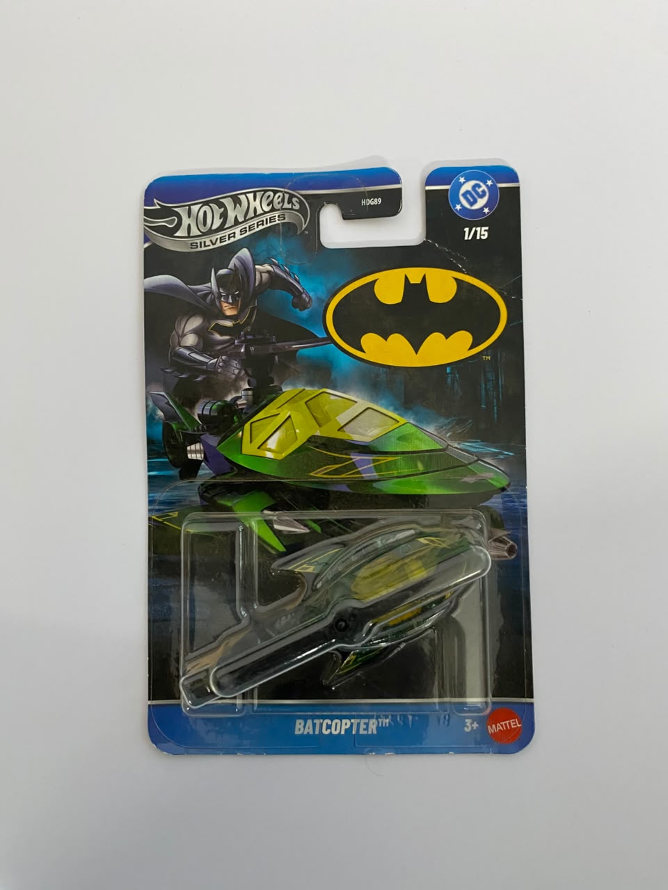 Hot Wheels Silver Series DC Batman: Batcopter – 1:64 Scale Diecast Helicopter (1/15)