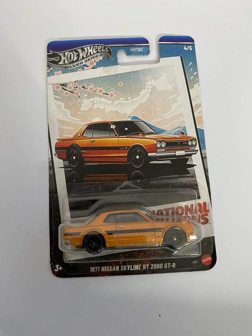 Hot Wheels Silver Series National Icons: 1971 Nissan Skyline HT 2000 GT-R – 1:64 Scale Diecast JDM Car