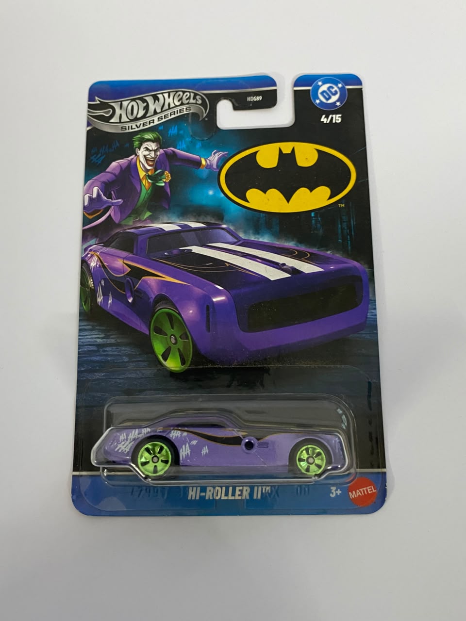Hot Wheels Silver Series DC Batman: The Joker "Hi-Roller II" – 1:64 Scale Diecast Character Car (4/15)
