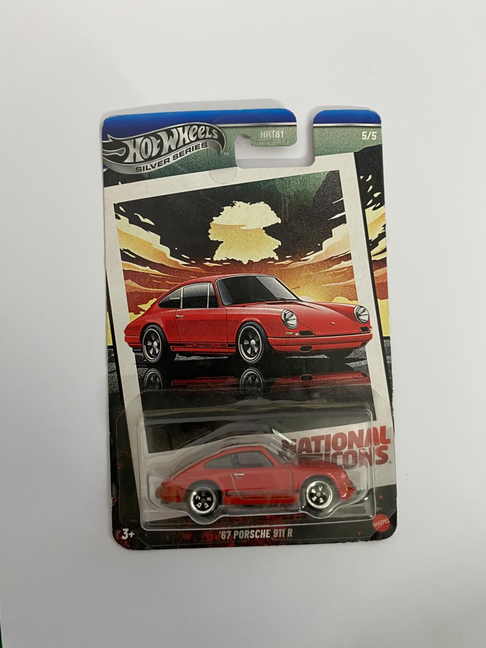 Hot Wheels Silver Series National Icons: '67 Porsche 911 R – 1:64 Scale Diecast Car (5/5)