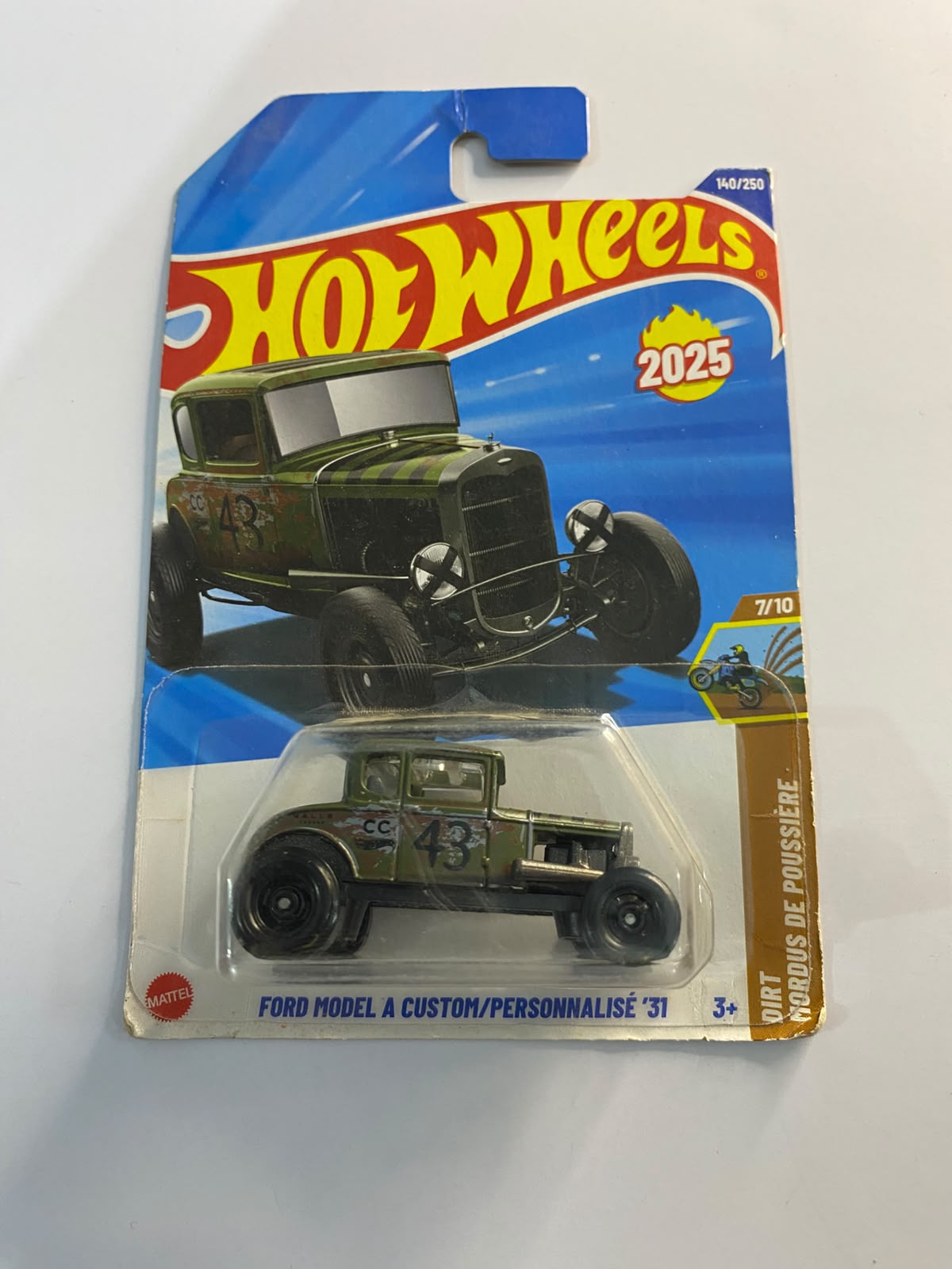 Hot Wheels 2025 Mainline: '31 Ford Model A Custom (Dirt Series) – 1:64 Scale Diecast Rat Rod