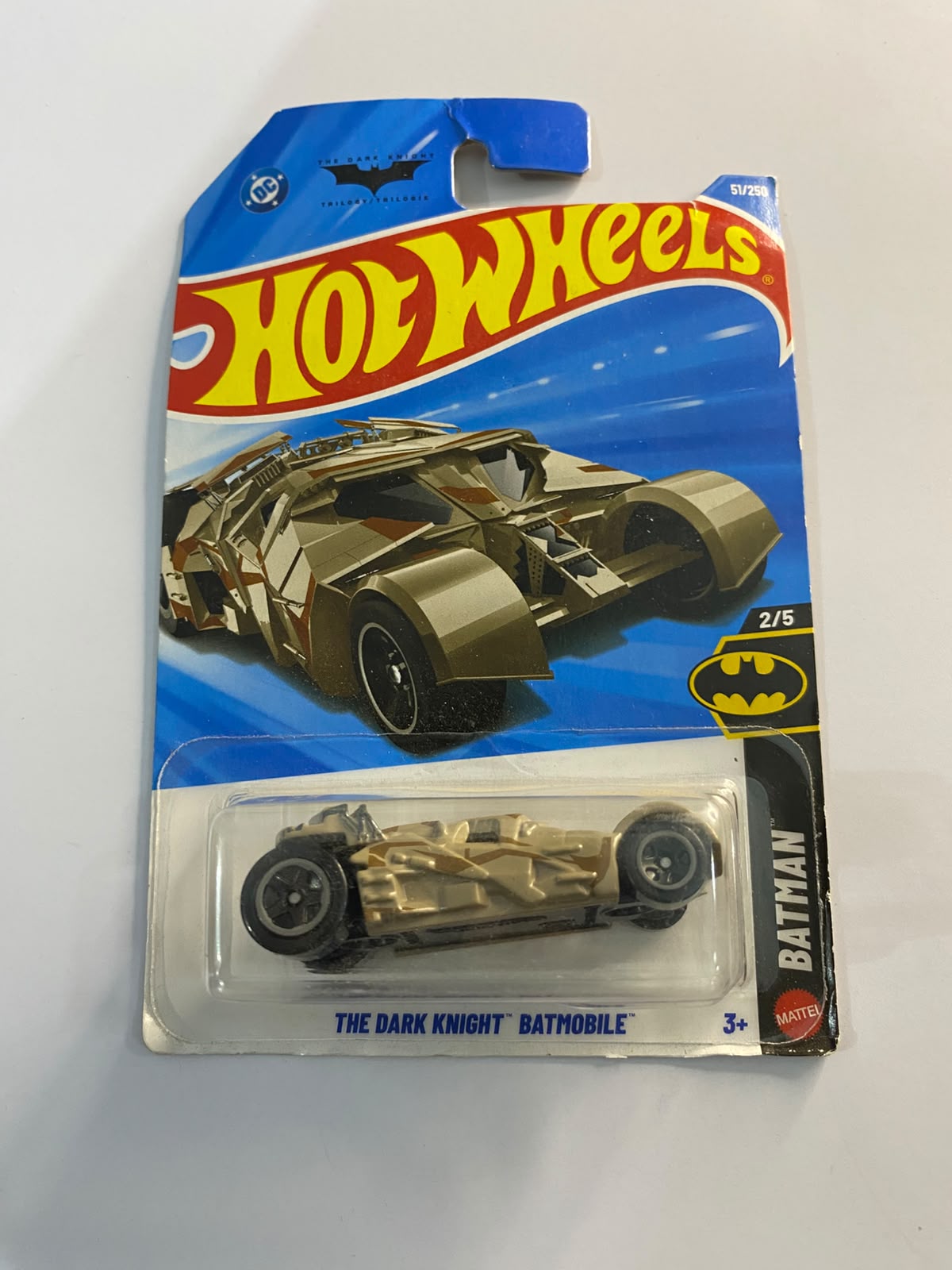 Hot Wheels Mainline Batman Series: The Dark Knight Batmobile™ (Tumbler) Desert Camo – 1:64 Scale Diecast Car