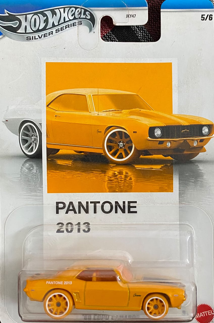 Hot Wheels Silver Series: Pantone '69 COPO Camaro (Pantone 2013 Orange) – 1:64 Scale Diecast Muscle Car