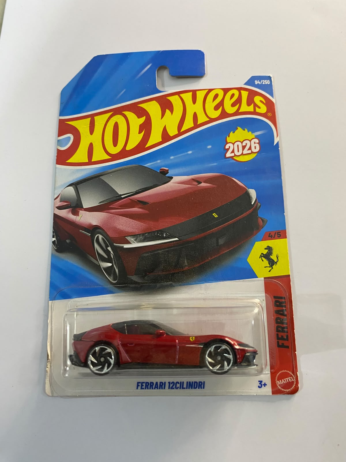 Hot Wheels 2026 Mainline Ferrari Series: Ferrari 12Cilindri – 1:64 Scale Diecast Exotic Supercar