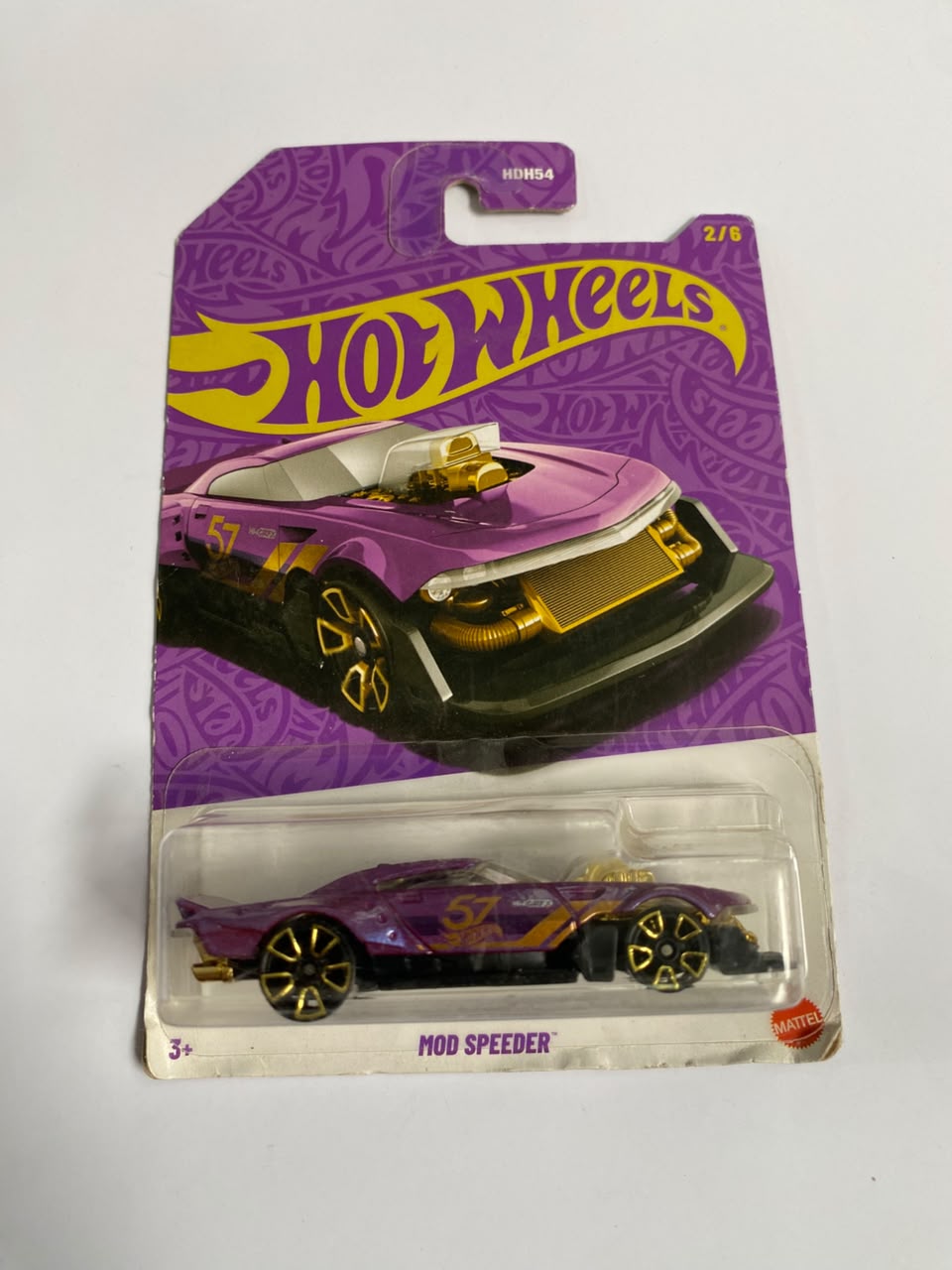 Hot Wheels Mod Speeder™ – Purple & Gold Themed Series – 1:64 Scale Diecast Custom Car (2/6)