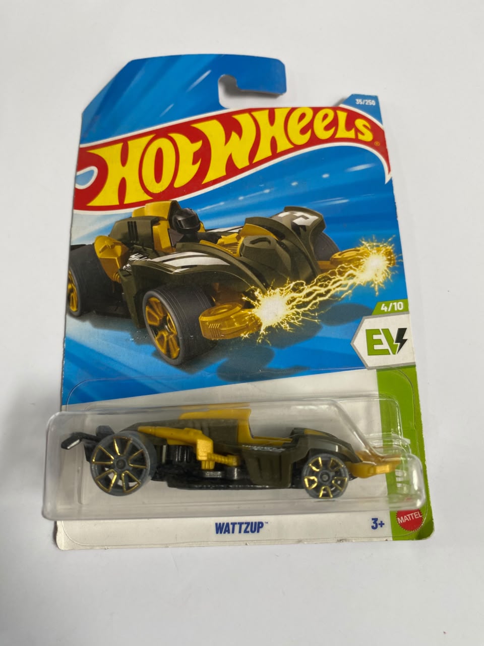 Hot Wheels Mainline HW EV: Wattzup™ – 1:64 Scale Diecast Electric Race Car