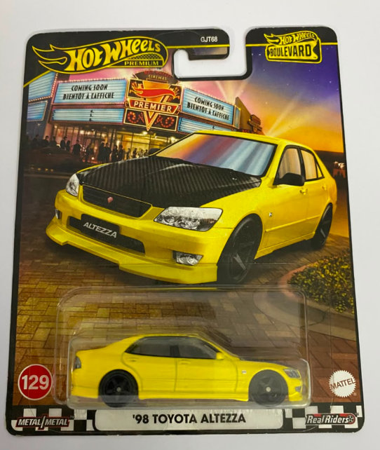 Hot Wheels Premium Boulevard #129: '98 Toyota Altezza – 1:64 Scale Diecast JDM Car (Real Riders)