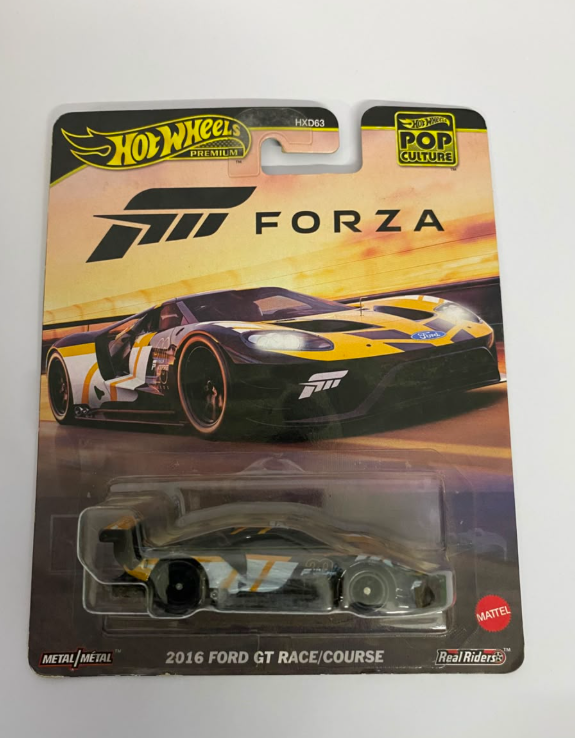 Hot Wheels Premium Pop Culture: Forza 2016 Ford GT Race / Course – 1:64 Scale Diecast Track Car (Real Riders)