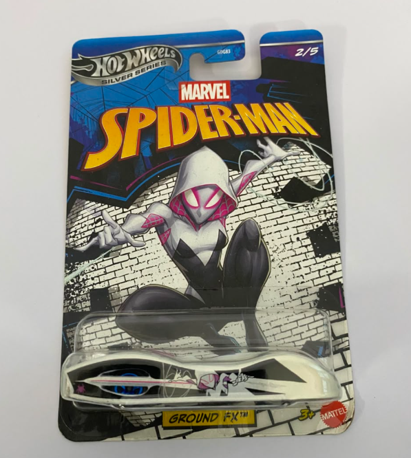 Hot Wheels Marvel Spider-Man Series: Spider-Gwen "Ground FX" – 1:64 Scale Diecast Character Car (2/5)