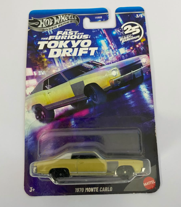 Hot Wheels Silver Series Fast & Furious 25th Anniversary: 1970 Monte Carlo (Tokyo Drift) – 1:64 Scale Diecast Car